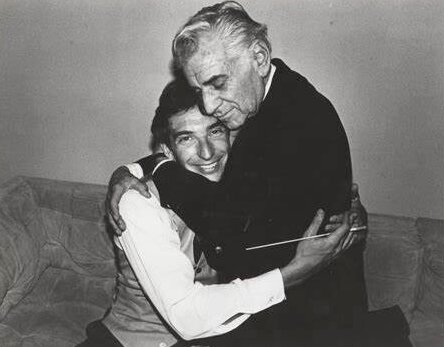 Leonard Bernstein Hugs Michael Tilson Thomas